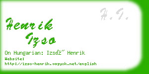 henrik izso business card